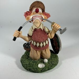 Vintage Slapstix Bye Bye‎ Birdie Golfer Clown Figurine 4 ⅝” Tall 1997 Cast Art